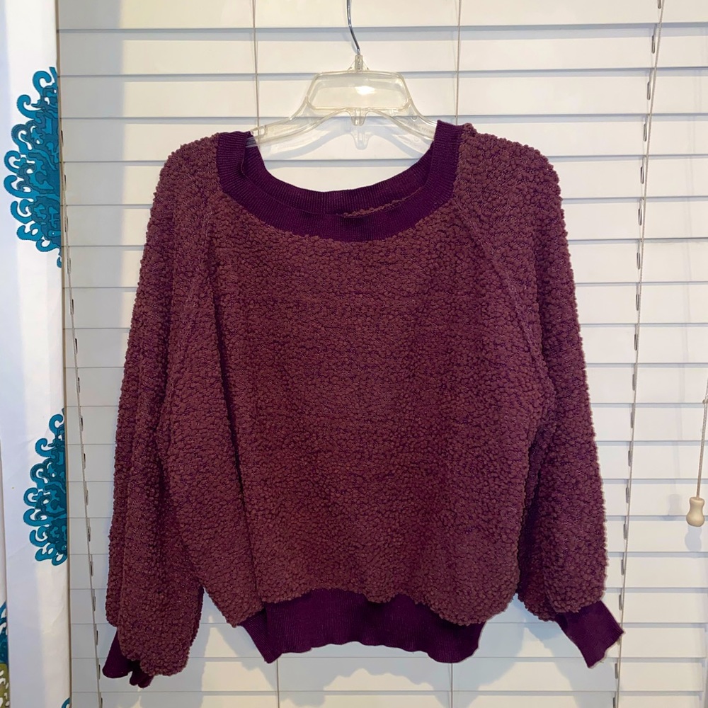 purple popcorn sweater!